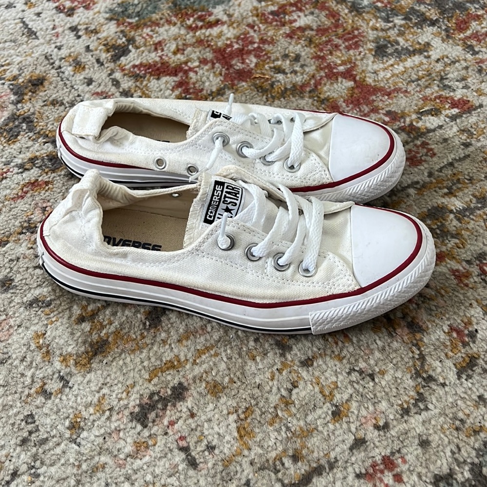 Converse, all-star, white low top women 7